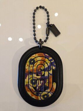 Coach Medallion Hangtag with Kaffe Fassett Print